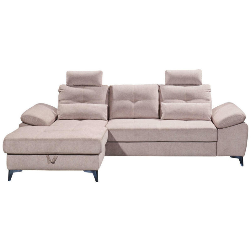 Ecksofa in Mikrovelours Rosa