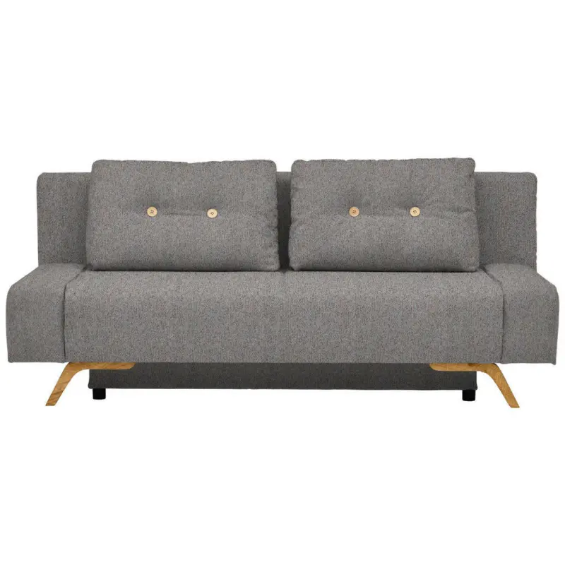 Schlafsofa in Webstoff Blau, Braun