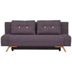 Schlafsofa in Webstoff Rosa