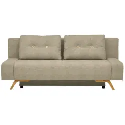 Schlafsofa in Webstoff Beige