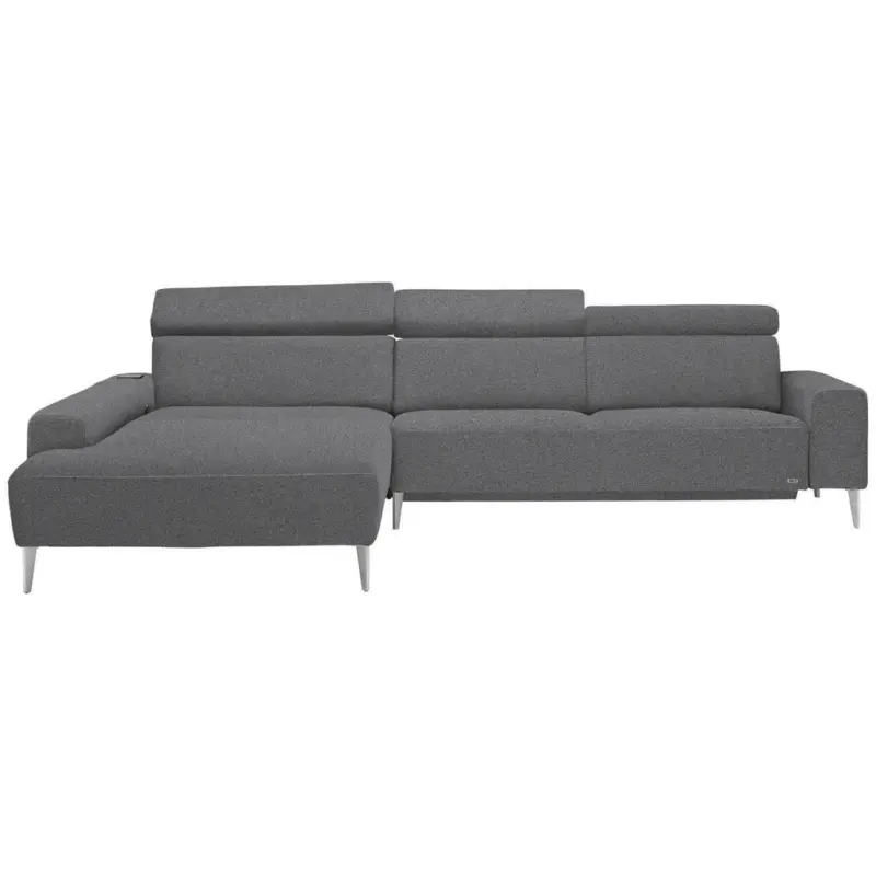 Ecksofa in Webstoff Grau