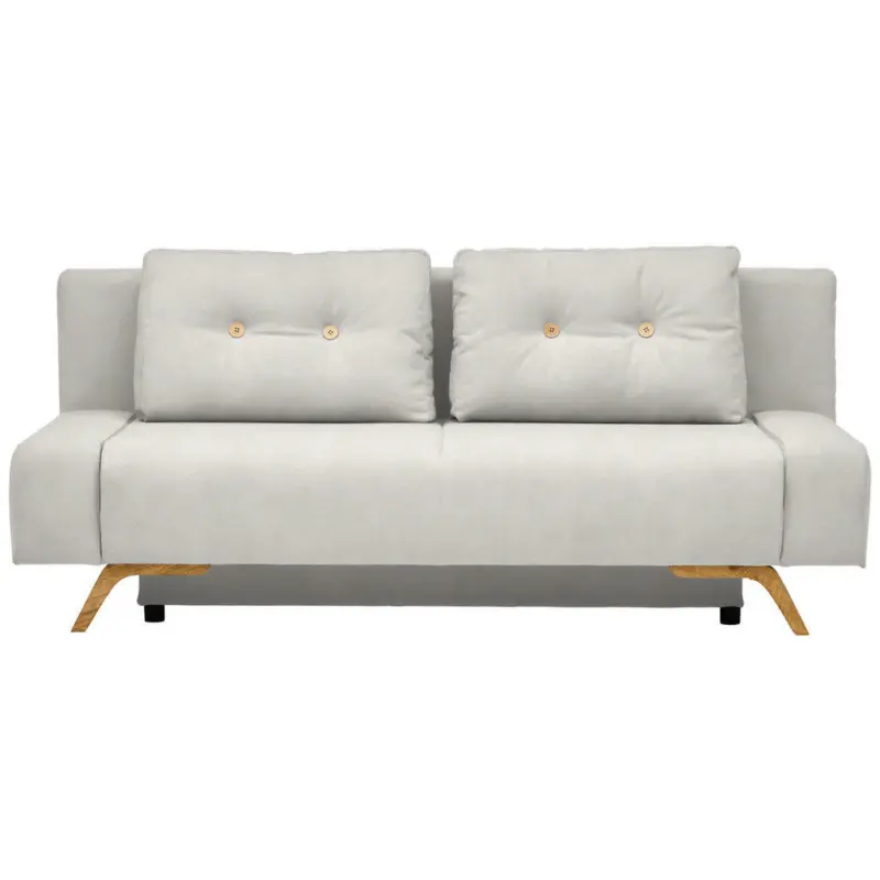 Schlafsofa in Webstoff Weiß