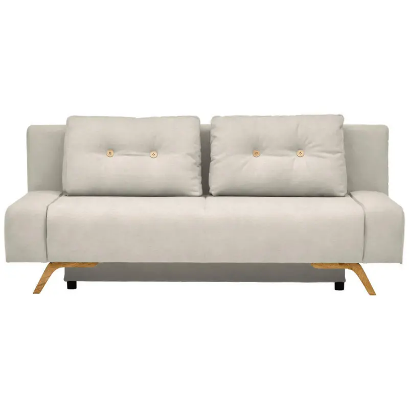 Schlafsofa in Webstoff Creme