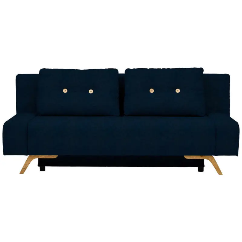 Schlafsofa in Webstoff Dunkelblau