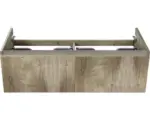 Hornbach Waschbeckenunterschrank Sanox Frozen 3D 43x120x45 cm ohne Waschbecken grain oak