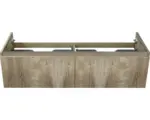 Hornbach Waschbeckenunterschrank Sanox Frozen 3D 40x140x45 cm ohne Waschbecken grain oak