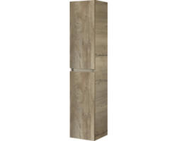 Hochschrank Sanox Frozen 3D 170x35x35 cm mit 2 Türen grain oak