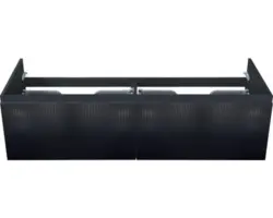 Waschbeckenunterschrank Sanox Frozen 3D 40x140x45 cm ohne Waschbecken schwarz matt