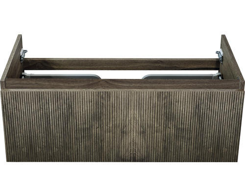 Waschbeckenunterschrank Sanox Frozen 3D 40x100x45 cm ohne Waschbecken harbor oak