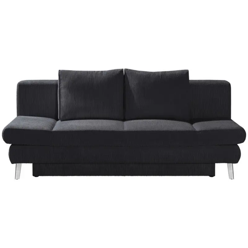Schlafsofa in Kord Dunkelgrau