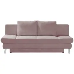 Schlafsofa in Kord Rosa