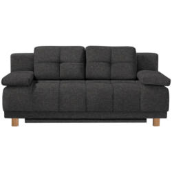 Boxspringsofa in Webstoff Anthrazit