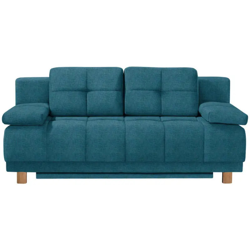 Boxspringsofa in Webstoff Petrol