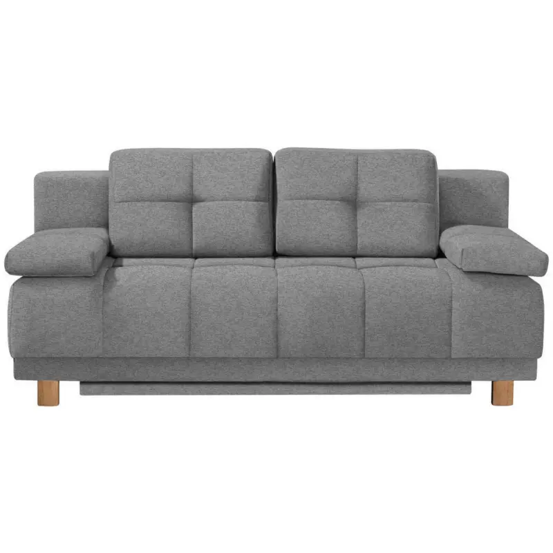 Boxspringsofa in Webstoff Grau