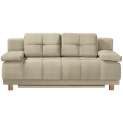 Boxspringsofa in Webstoff Beige