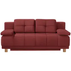 Boxspringsofa in Webstoff Rot