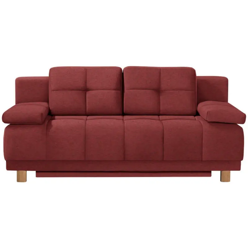 Boxspringsofa in Webstoff Rot