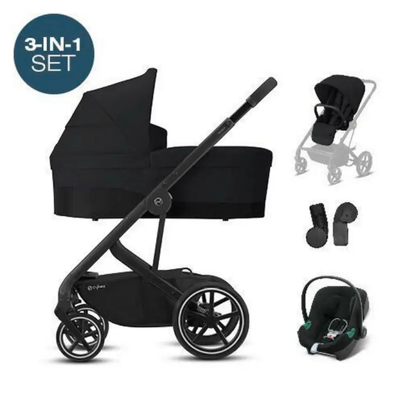 Kinderwagenset Balios S Lux 3 in 1 Deep Black