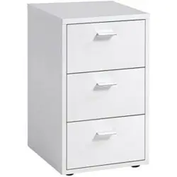 Nachtkästchen in Weiß Hochglanz