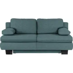 Schlafsofa in Webstoff Petrol