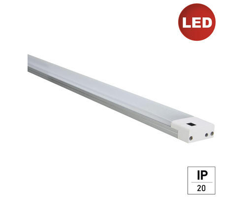 LED Lichtleiste ultradünn 15 W 1500 lm 3000 K IP20 L 900 mm weiß/alu