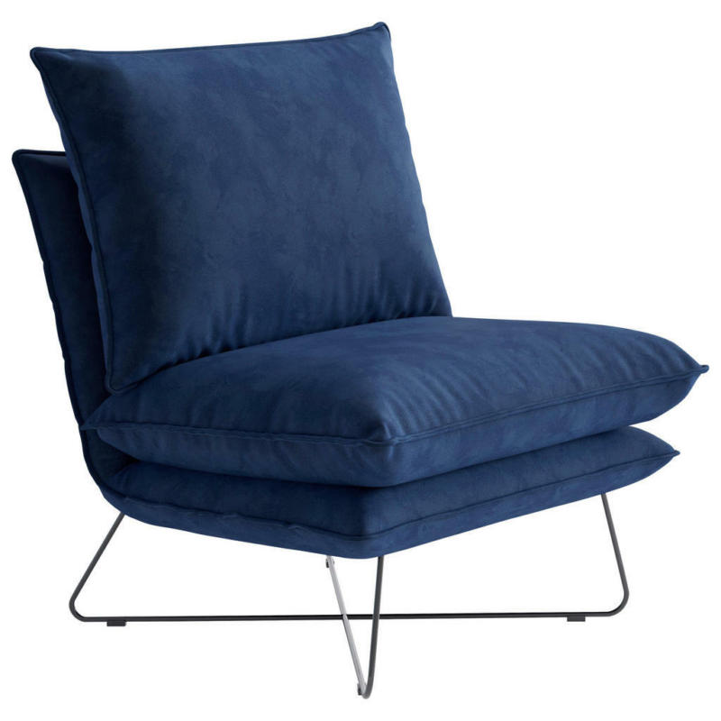 Sessel in Flachgewebe Royalblau