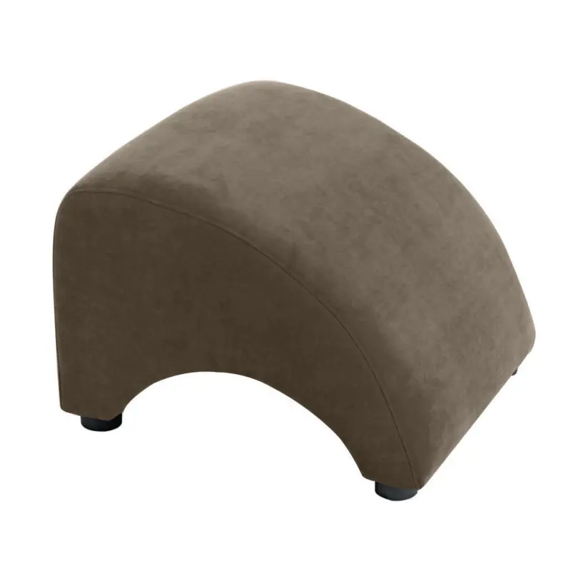 Hocker in Textil Hellbraun