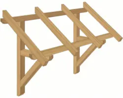 RORO Vordach IMST 2000x950x1240 mm Fichte unbehandelt