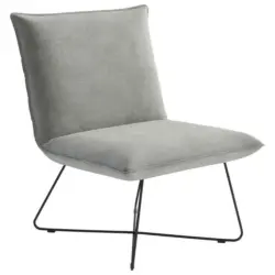 Sessel in Flachgewebe Hellgrau