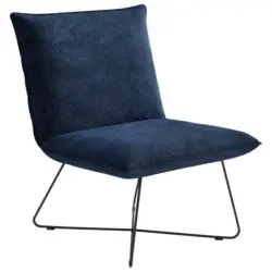Sessel in Flachgewebe Dunkelblau