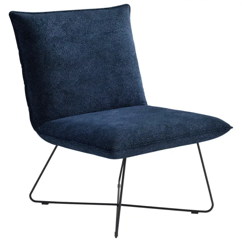 Sessel in Flachgewebe Dunkelblau