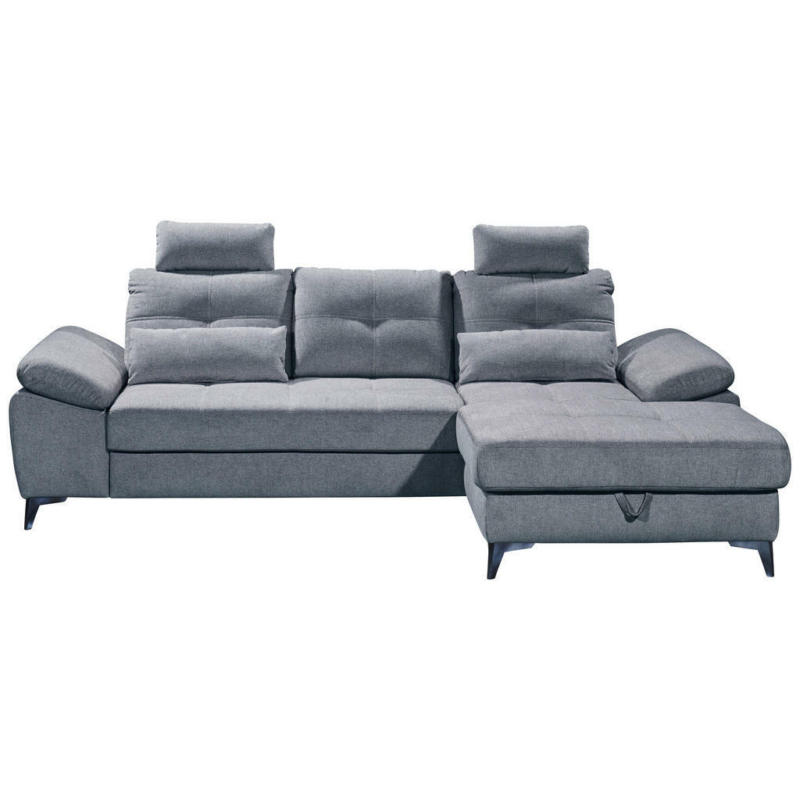 Ecksofa in Mikrovelours Blau