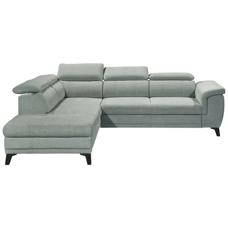 Ecksofa in Mikrovelours Mintgrün