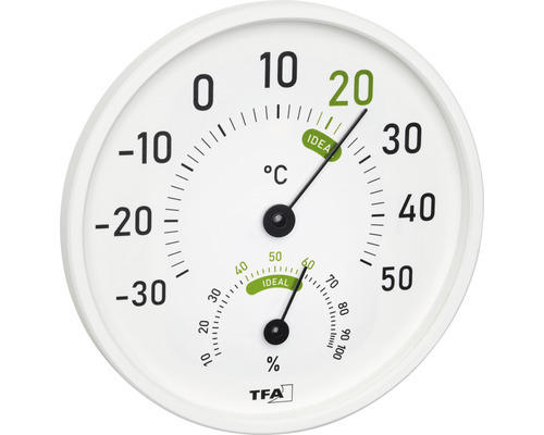 Analoges Thermo-Hygrometer TFA weiß