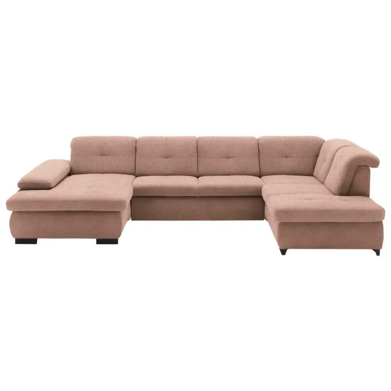 Wohnlandschaft in Webstoff Orange