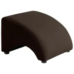 Hocker in Textil Dunkelbraun