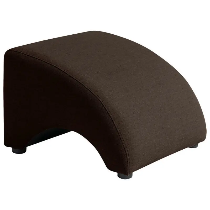 Hocker in Textil Dunkelbraun