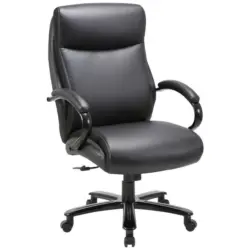 Chefsessel in Lederlook Schwarz