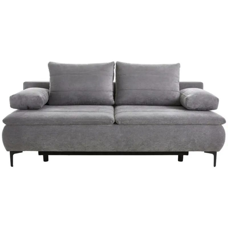 Boxspringsofa in Flachgewebe Grau
