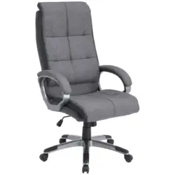 Chefsessel in Webstoff Grau, Dunkelgrau