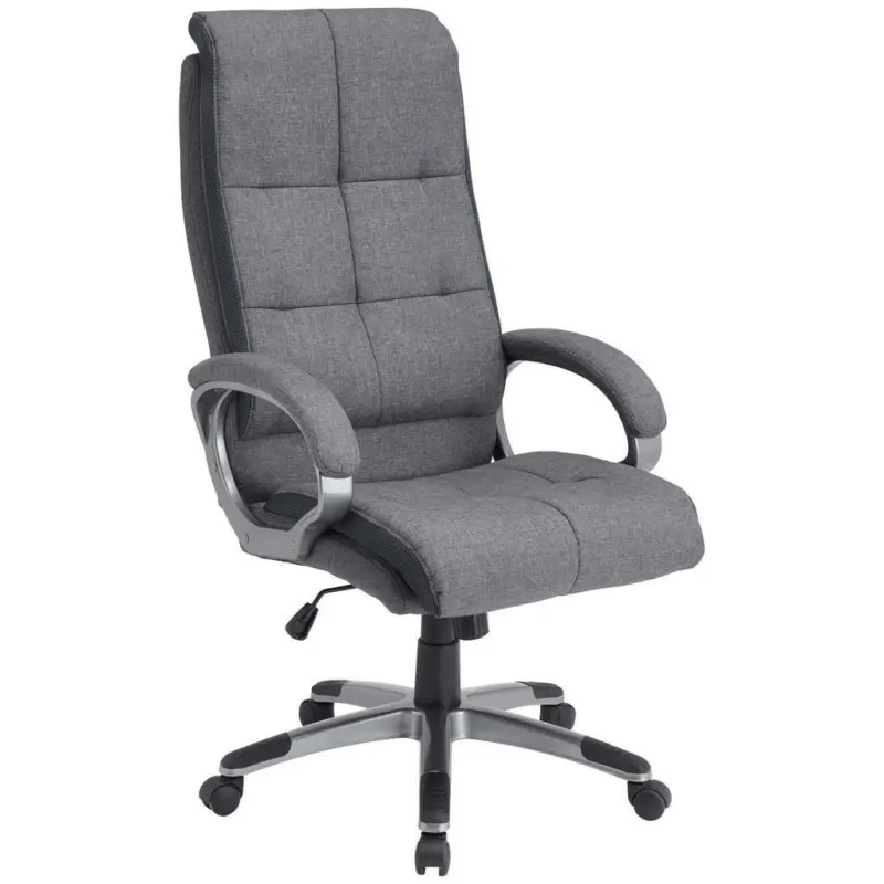 Chefsessel in Webstoff Grau, Dunkelgrau