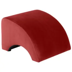 Hocker in Textil Dunkelrot