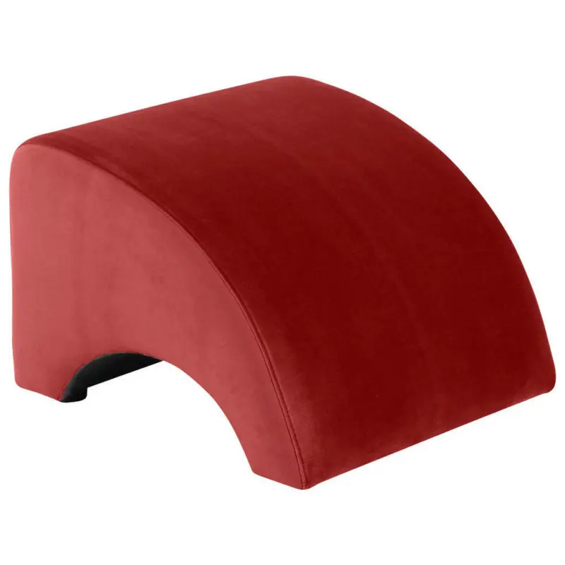Hocker in Textil Dunkelrot