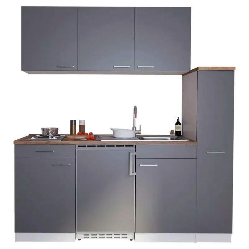 Minik&uuml;che 180 cm in Grau