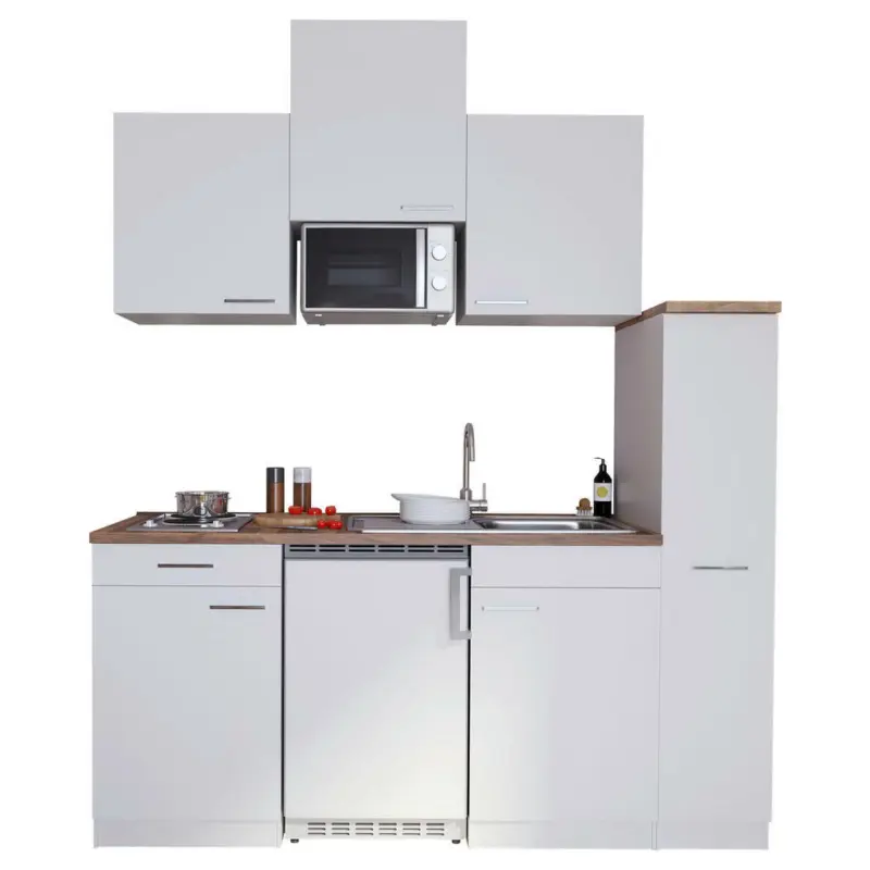 Miniküche 180 cm in Weiß