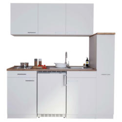 Miniküche 180/200/60 cm in Weiß