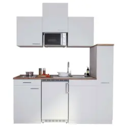Miniküche 180 cm in Weiß