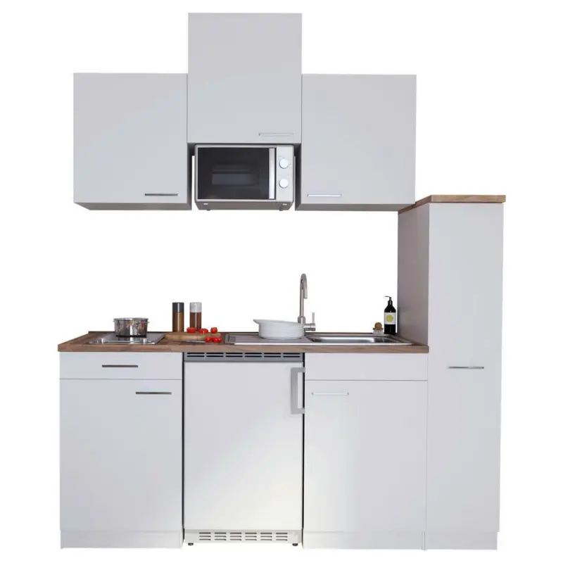 Miniküche 180 cm in Weiß
