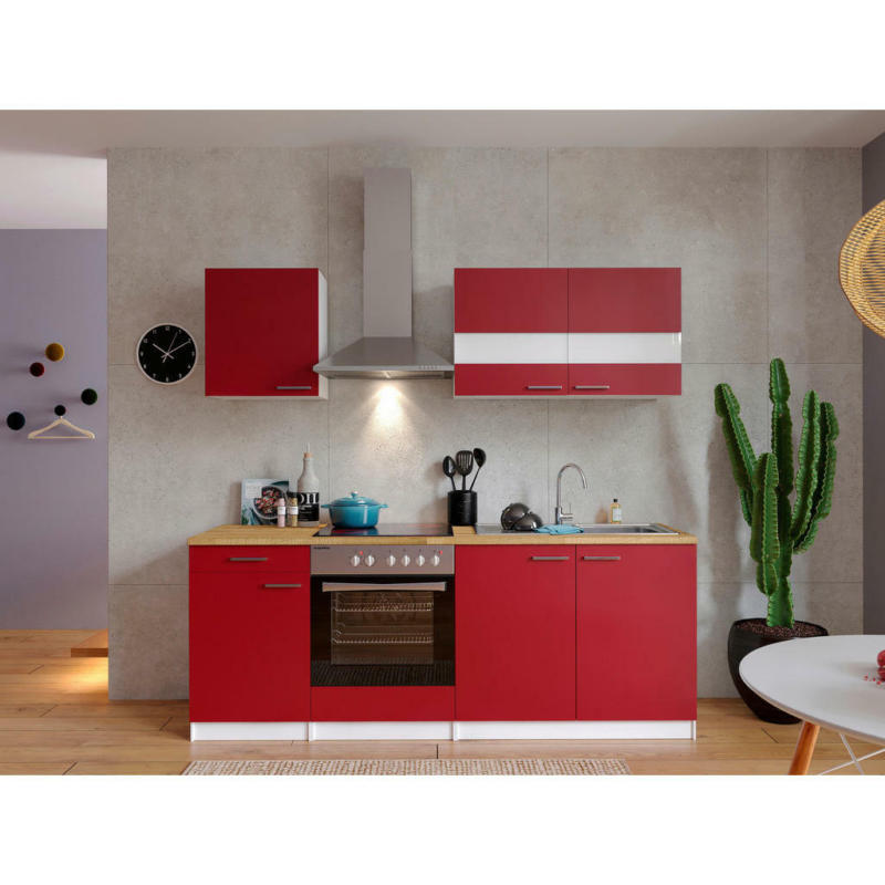 Küchenblock 210 cm in Rot
