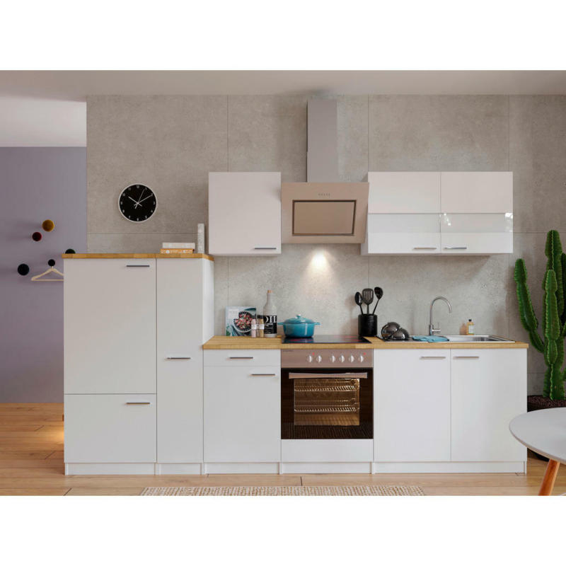 Küchenblock 300 cm in Weiß